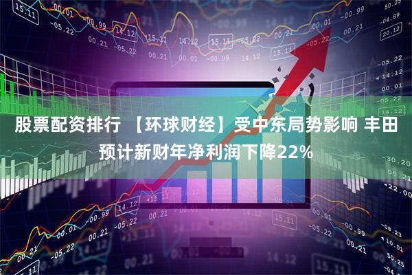 股票配资排行 【环球财经】受中东局势影响 丰田预计新财年净利润下降22%